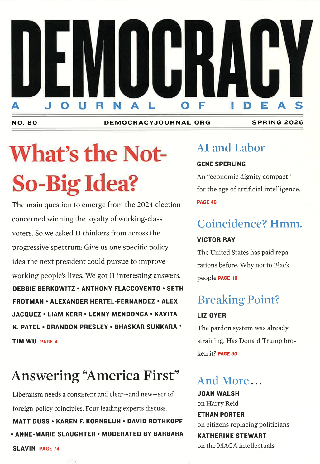 Democracy: A Journal of Ideas cover